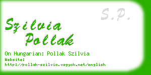 szilvia pollak business card